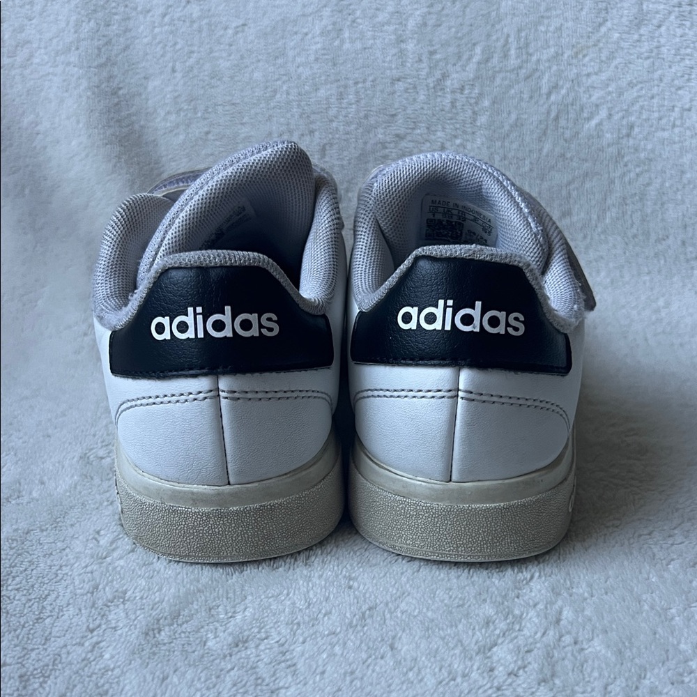 Adidas Kids White and Black Strap Sneakers - Picture 3 of 6